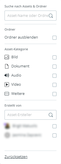 WorkRoom filter and search field